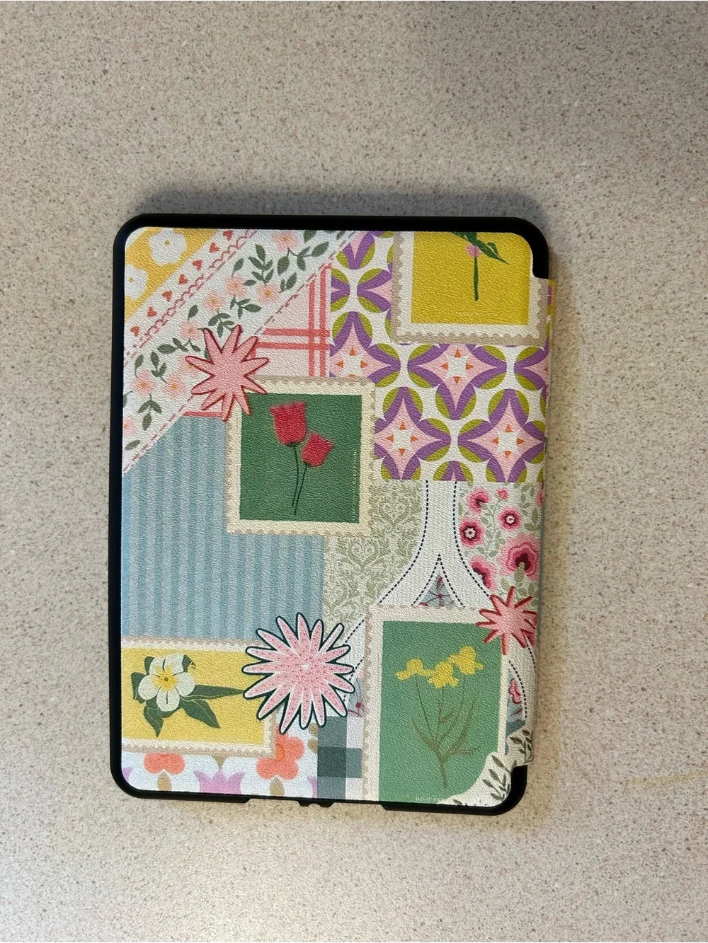 NEW Kindle 10th Gen Case Floral Stamp Patchwork